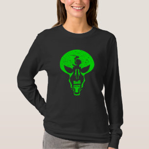 Alien Skull - Scary Green Alien Skull - Scare peop T-Shirt