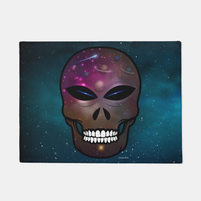 Alien Skull Welcome Mat (Front)