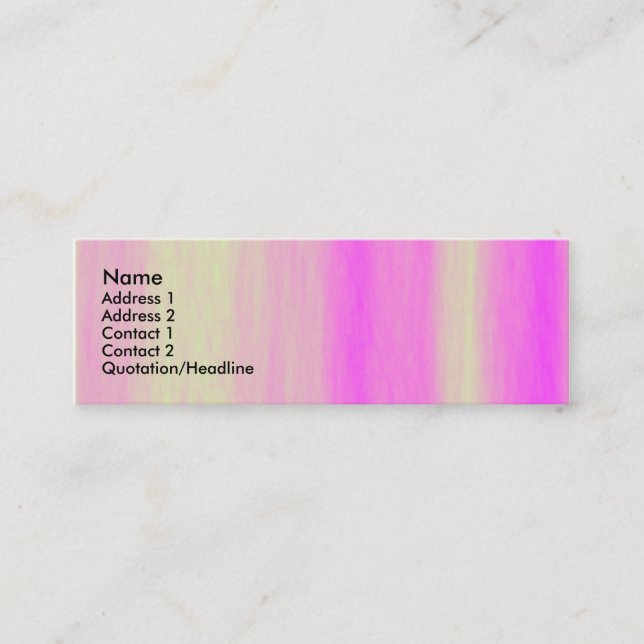 Alien Sky Mini Business Card (Front)