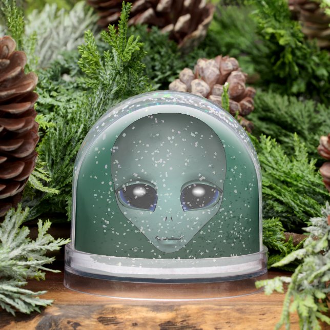 Alien Snow Globes Custom Cute Alien Snow Globes Snowglobe (Winter)