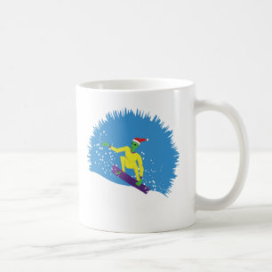 Alien Snowboarder Coffee Mug