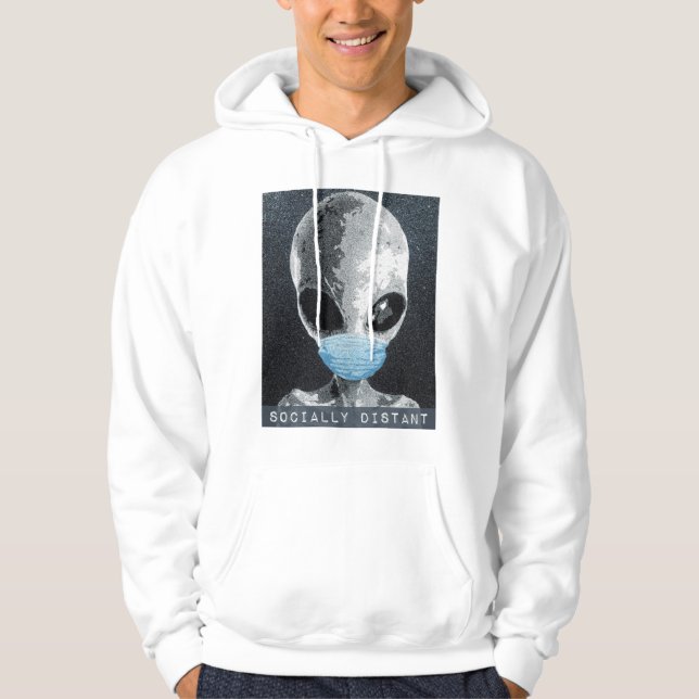 Alien Socially Distant Hoodie  (Front)