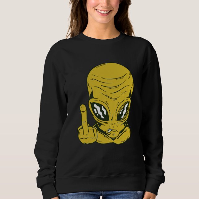 Alien space aliens  1 sweatshirt (Front)