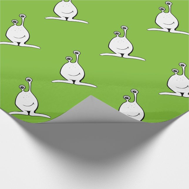 Alien, Space Man, UFO Wrapping Paper (Corner)