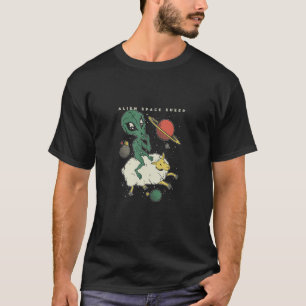 Alien Space Sheep Alien UFO Joke Design T-Shirt