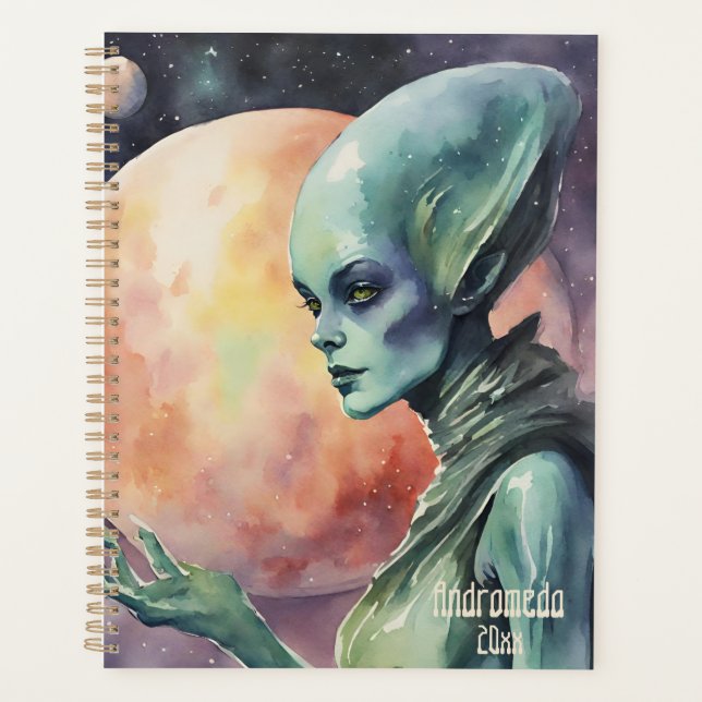 Alien Space Woman Planner (Front)