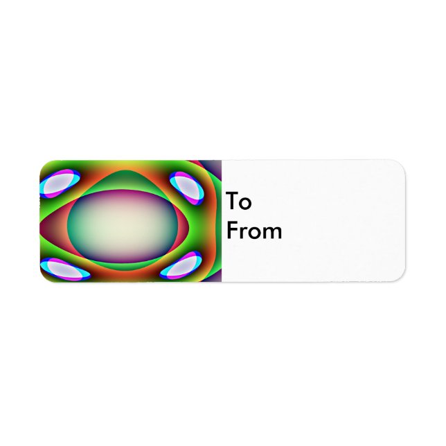 Alien Spaceship Custom Gift Tags (Front)