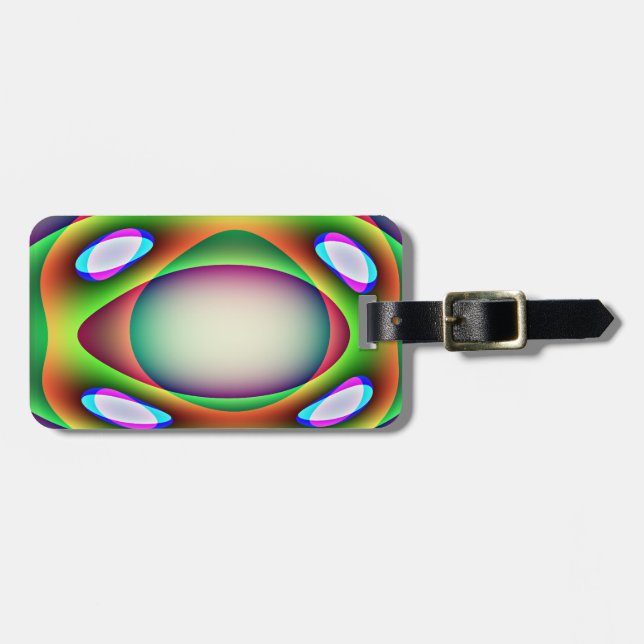 Alien Spaceship Custom Luggage Tag (Front Horizontal)