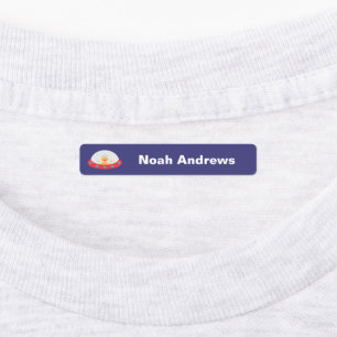 Alien Spaceship Iron on Name Labels for School