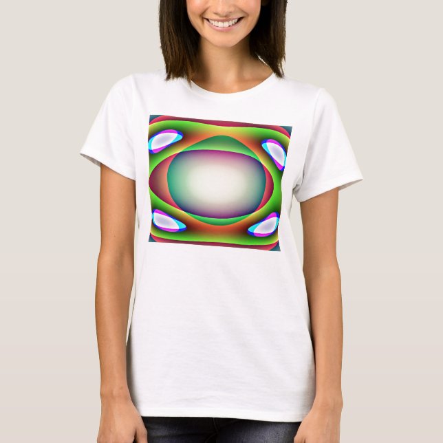 Alien Spaceship Ladies T Shirt (Front)