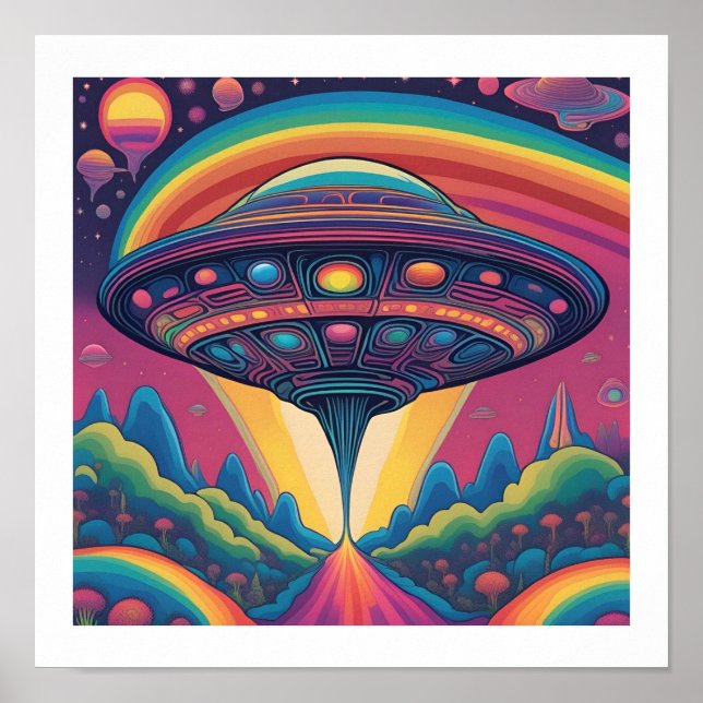 Alien Spaceship Poster (Front)