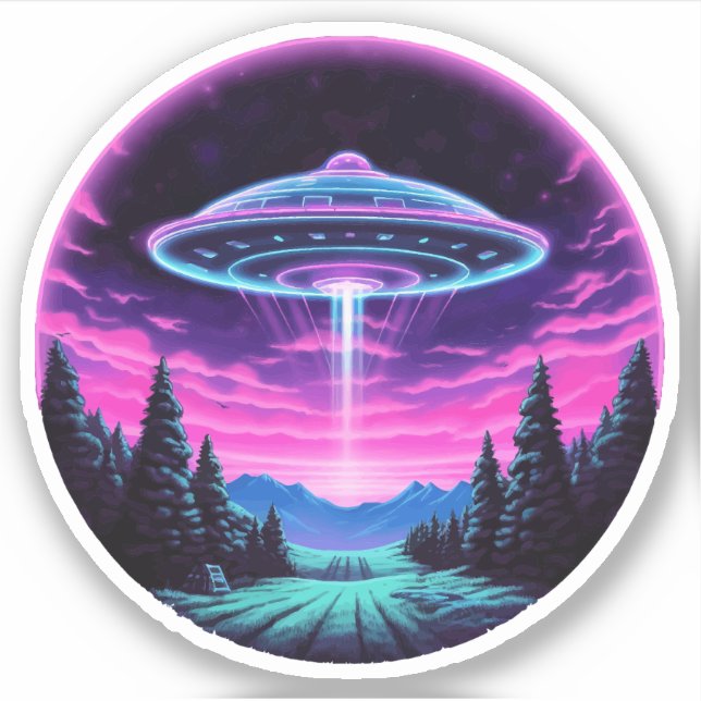 Alien Spaceship Retro Futuristic (Front)