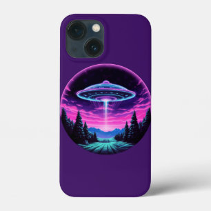 Alien Spaceship Retro Futuristic iPhone 13 Mini Case