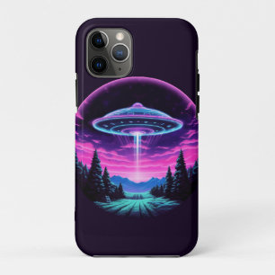 Alien Spaceship Retro Futuristic iPhone 11 Pro Case
