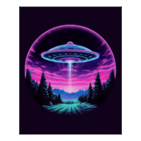 Alien Spaceship Retro Futuristic