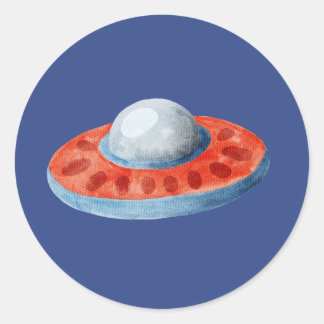 Alien Spaceship Sticker