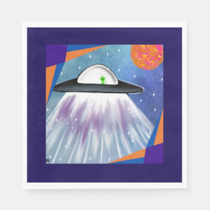 Alien spaceship UFO Space Napkin