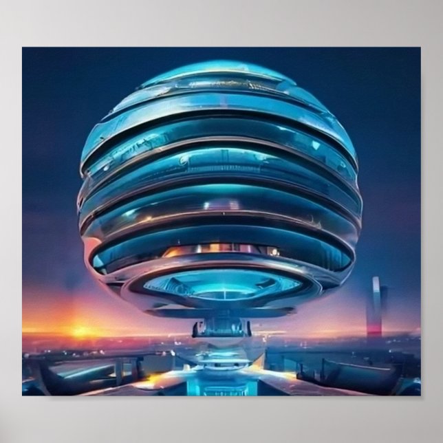 Alien Spaceship Wall Art & Decor Posters (Front)