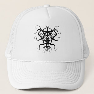 Alien Species Tribal Tattoo Design - black Trucker Hat