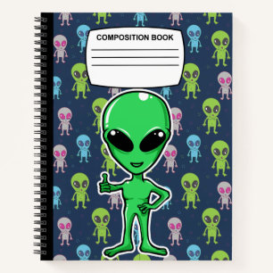Alien Spiral Composition Notebook