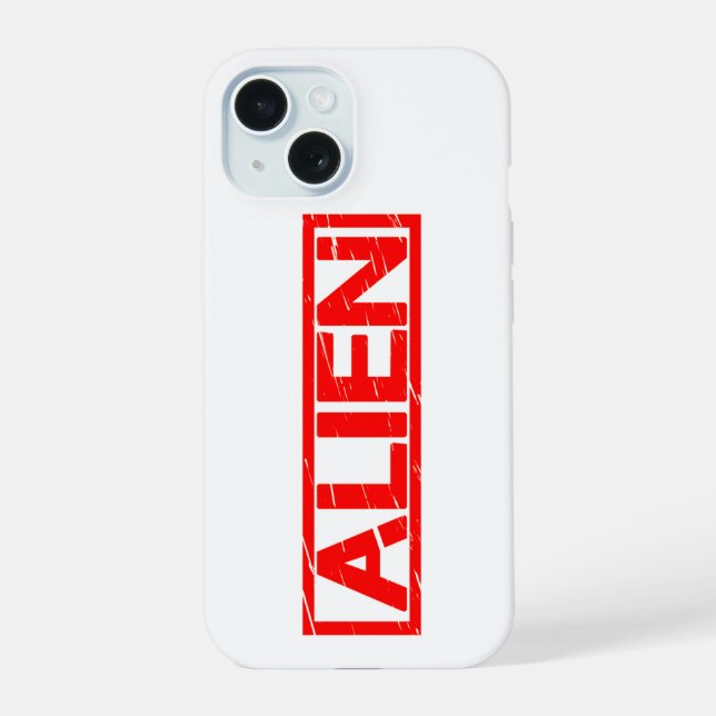 Alien Stamp iPhone 15 Case (Back)