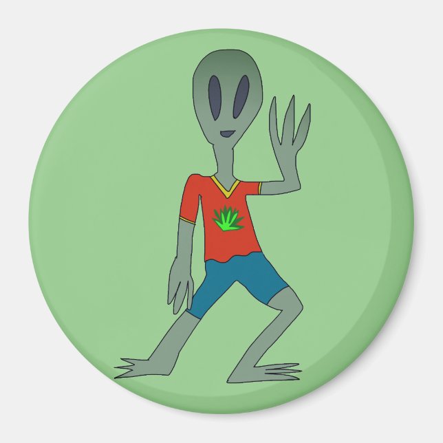 alien Standard, 2¼ Inch Circle Magnet (Front)