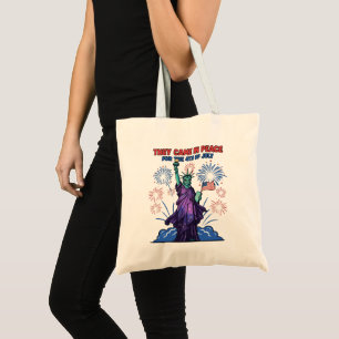 Alien Statue of Liberty 4th of July Tote Bag