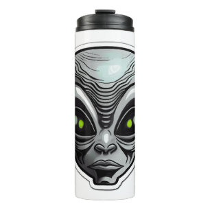 Alien Sticker Art Thermal Tumbler 