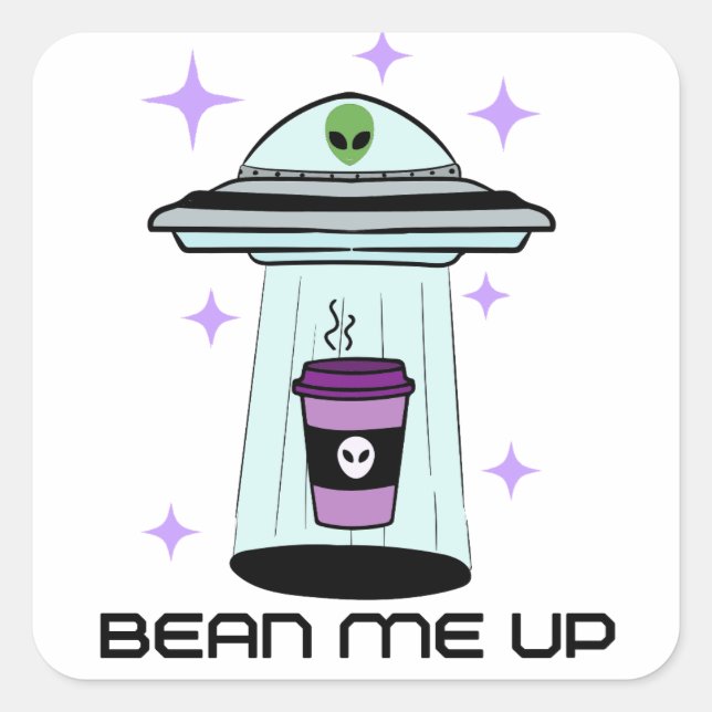 Alien Sticker Coffee Art (Front)