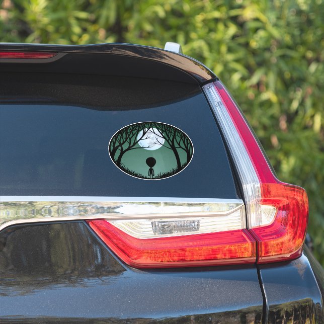 Alien Stickers Fun Halloween Alien Decal Stickers (Car Side)