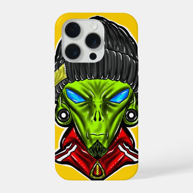 Alien Street Mind – Urban Pop Art Illustration iPhone Case (Back)