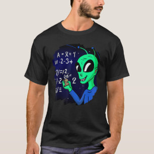 Alien Studying Solving Math Science Physics Equati T-Shirt