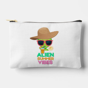 Alien Summer Beach Vibes Accessory Pouch