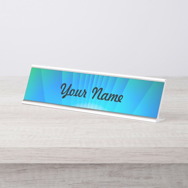 Alien Sunset Desk Name Plate (Front)