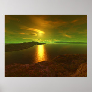 Alien sunset  poster