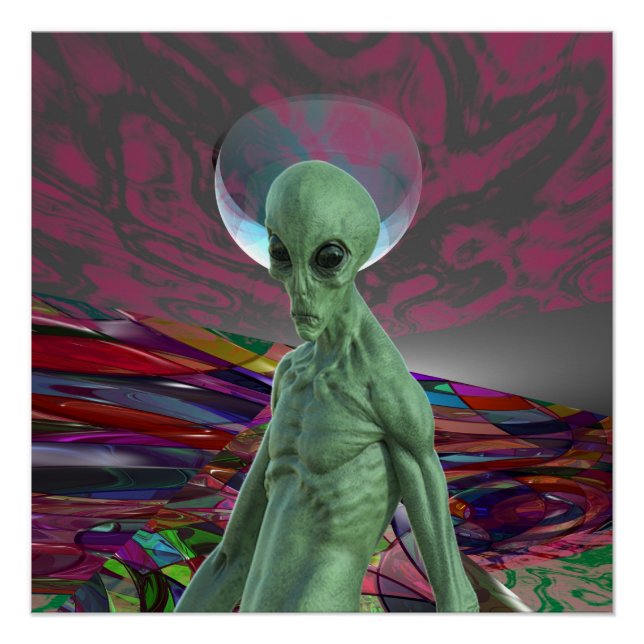 Alien Sunset Poster (Front)