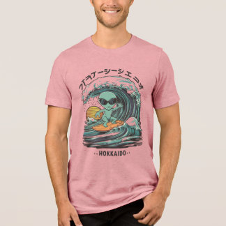 Alien Surfer T-Shirt – Hokkaido Japan Surfing UFO Tri-Blend Shirt
