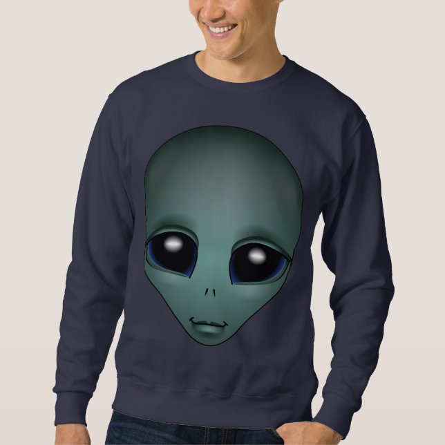 Alien Sweatshirt Alien Art Shirt Cute ET Shirt (Front)