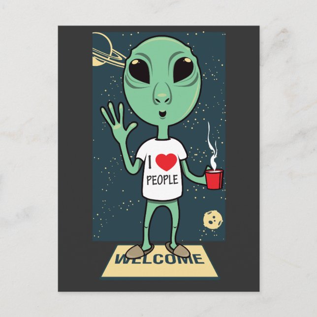 Alien T-Shirt Postcard (Front)