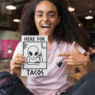 ALIEN TACOS FUNNY BIG BIRTHDAY Greeting Card