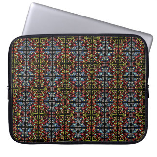 Alien Tech or Caveman Art Multicolor Pattern Laptop Sleeve