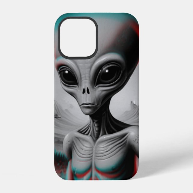alien themed iPhone 12 phone case (Back)