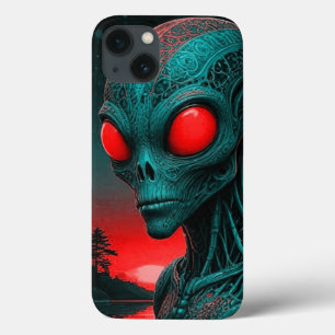 alien themed iPhone 13 phone case