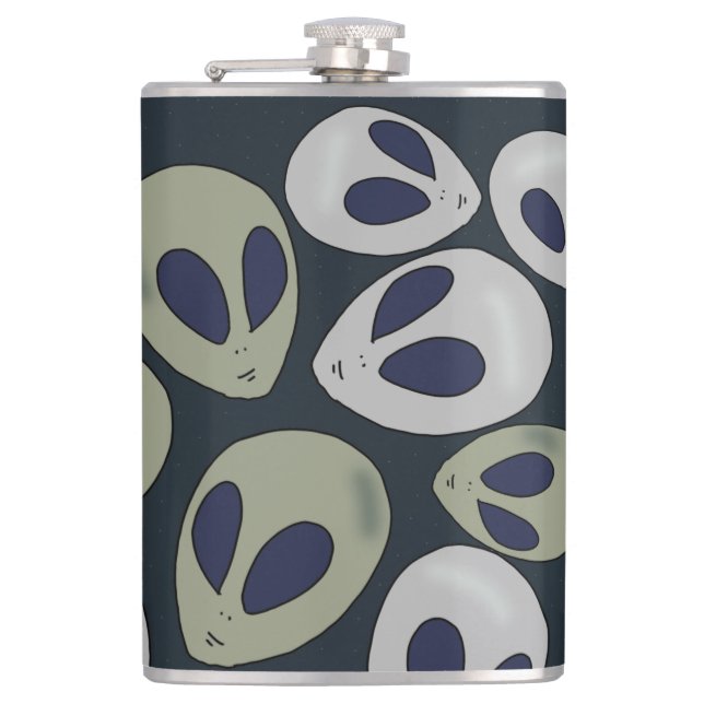 alien thermal tumbler hip flask (Front)