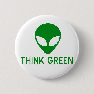Alien Think Green Button