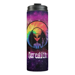 Alien Tie Dye Space Custom Thermal Tumbler