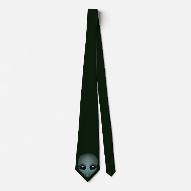 Alien Ties Gifts Grey Alien Necktie Alien Art Gift (Front)