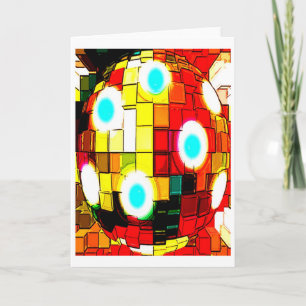 Alien time machine art holiday card
