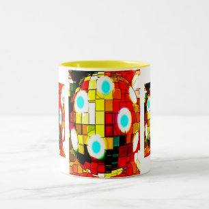Alien time machine Two-Tone coffee mug