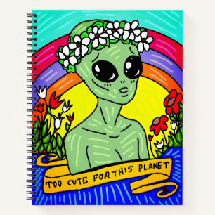 ALIEN to cute for this planet notebook